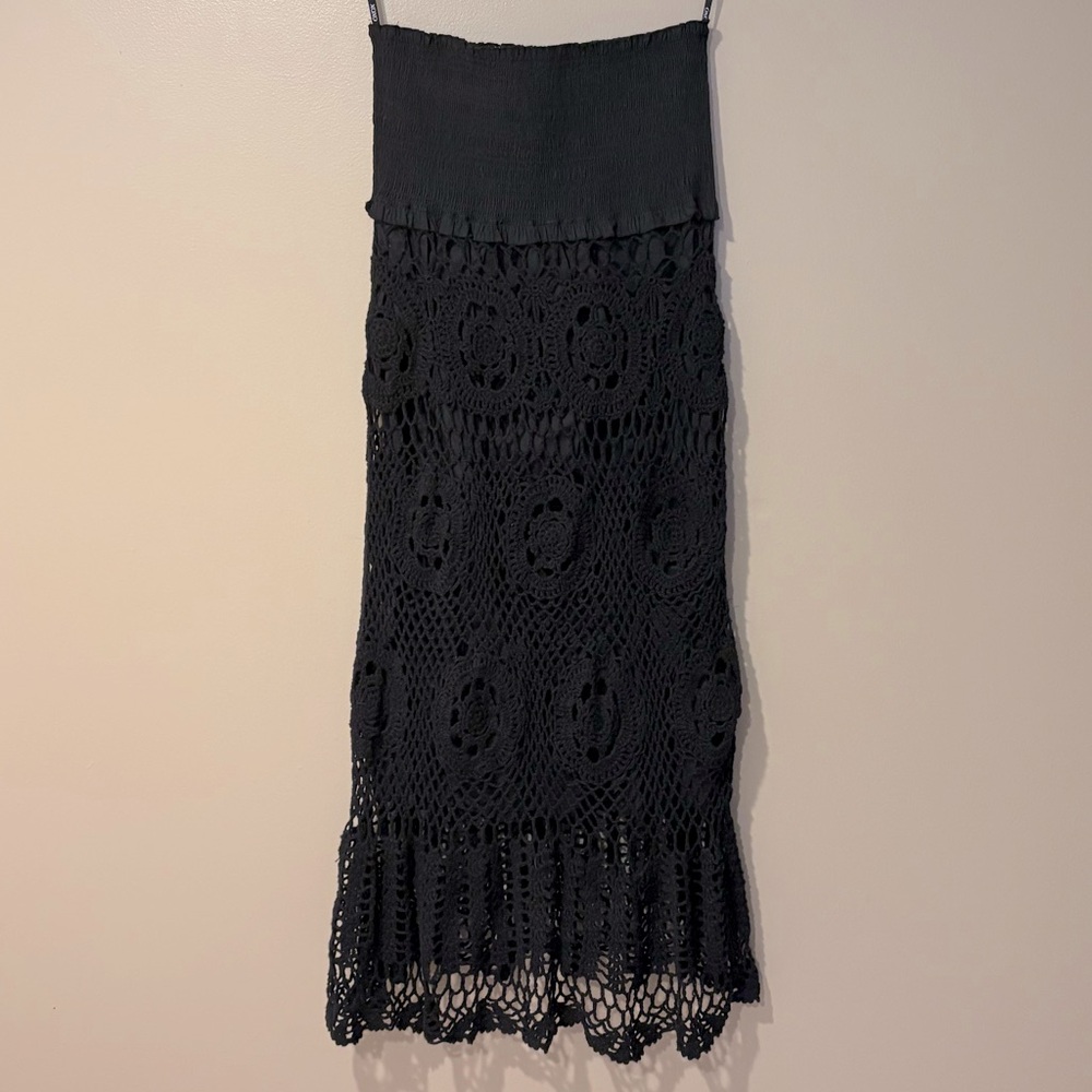 whimsigoth crochet beachy midi dress